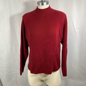 Hastings & smith red sweater weekend business casual office warm winter large